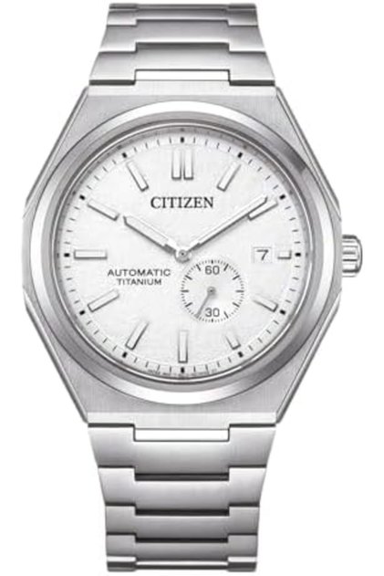 Citizen Zenshin NJ0180-80A Automatic Men's Watch White Dial, Super Titanium, 40.5mm, 100m WR