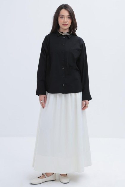 Poplin Women's Shirt with Pockets X51309A0
