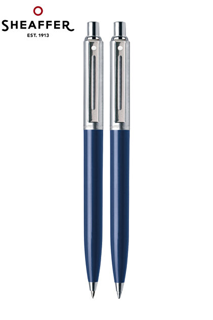 Sheaffer 321-9 Sentinel Tükenmez Kalem - Versatil Kalem Krom Mavi