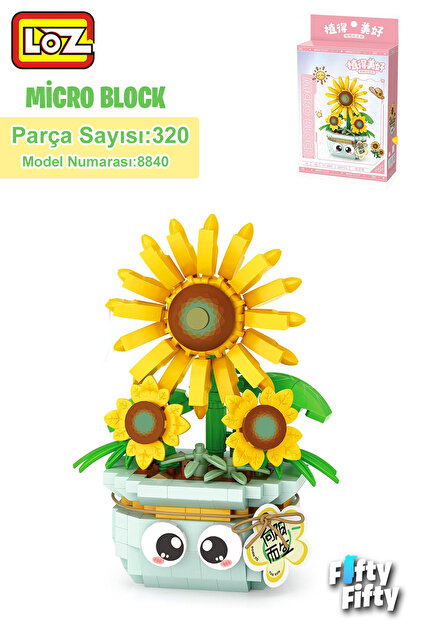マイクロローズ　20輪　5色　6箱 Vagonlife LOZ Micro Block Serisi Çiçek Buketi 320 Parça Oyuncak