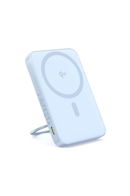 PicoGo Qi2 Döndürülebilir Standlı Manyetik Slim Powerbank 5.000 mAh 20W - Mavi