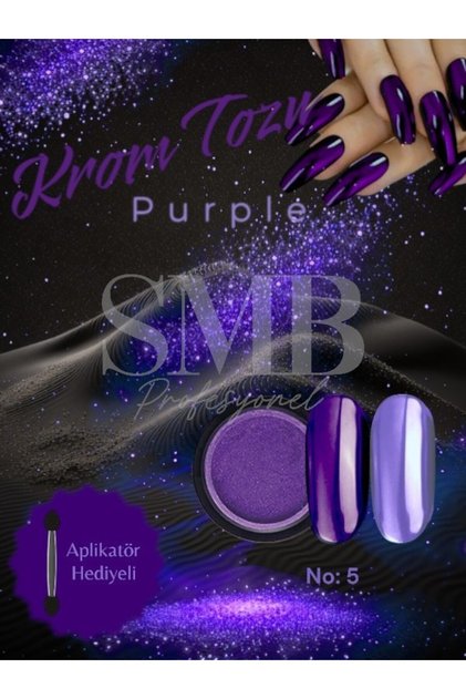 KROM TOZ MOR (PURPLE) AYNA TOZU TIRNAK SÜSLEME