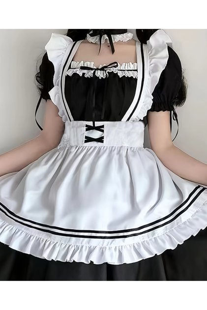Anime Cosplay Japon Maid Dress Hizmetçi Kostümü Japon Tarz Maid Kostüm