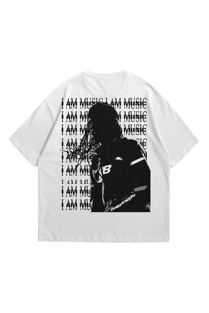 Scrovtie Kadın Erkek Beyaz Playboi Carti I am Music Baskılı