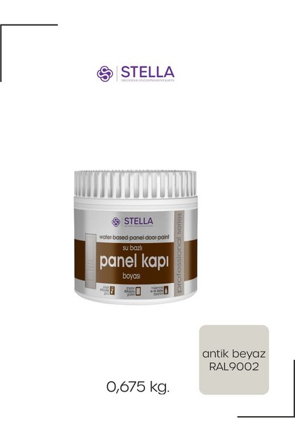 Su bazlı kokusuz panel kapı boyası ANTİK BEYAZ - R9002