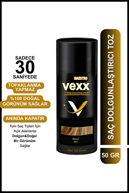 vexx maestro Vexx 50 Gr. Sarı Saç Tozu Topik - Topaklanma Yapmaz