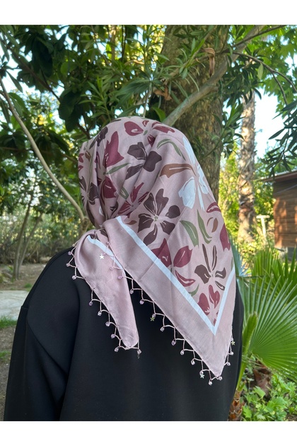 Handcrafted Edge Beaded Writing Cheesecloth Dowry Gift