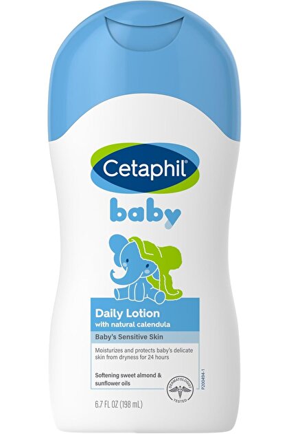 Cetaphil Baby Daily Lotion with Organic Calendula, Hypoallergenic, Almond & Sunflower Oils, 6.7 fl o