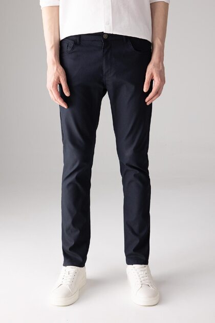 Yazlık Chino Kanvas Pantolon Slim Fit Dar Kesim Cepli Dar Paça T1055az24sp