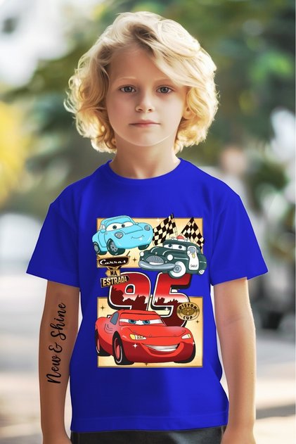 Cars Lightning Mcqueen Printed Oversize Children's T-Shirt