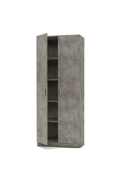 2 Door Full Height Cabinet, Modern Storage Solution With 4 Shelves