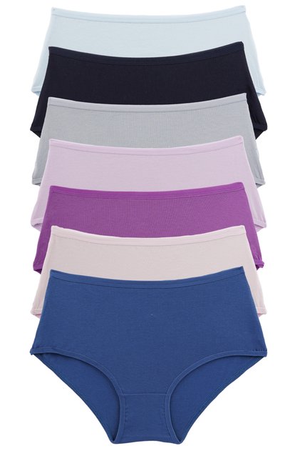 Γυναικείο εσώρουχο ψηλόμεσο 7 πακέτο Lycra INDIGO