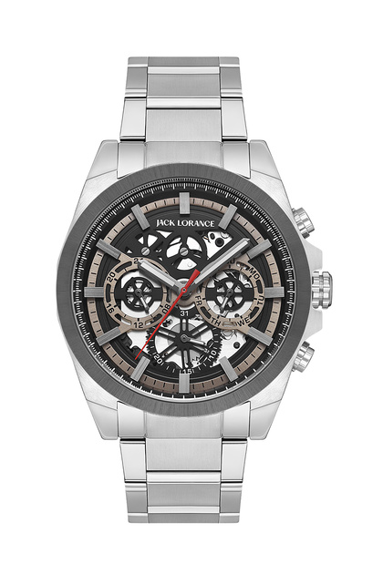 Jls0223304 Metallic & Silver Steel Men's Wristwatch