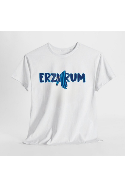 Erzurum Flag Holding Man Tshirt 100% Cotton