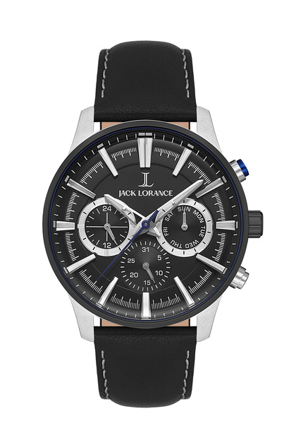 Jls0405901 Black & Silver Steel Men's Wristwatch