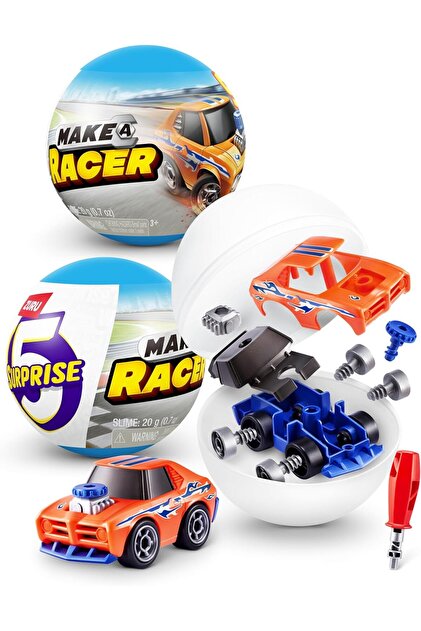 TOYFEST 1 Adet - Mini Brands Make A Racer Araba Sürpriz Paket - 1