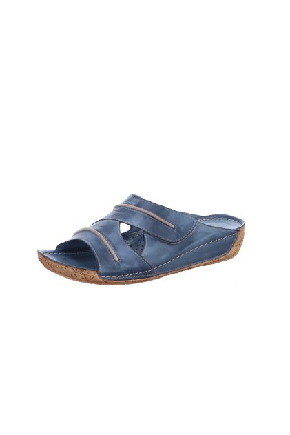 Denim Genuine Leather Slippers Model Name: Lina