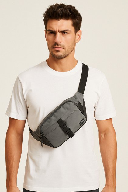 Ashford Mesh Freebag Asphalt Gri Erkek Bel Çansı 12233476