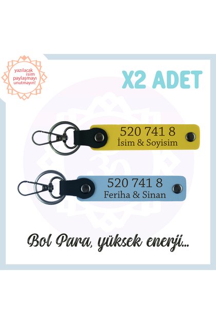 Yellow-Sky Blue, Special Design for You Ideal for Peace of Mind Gift 520 741 8, High Energy Keychain