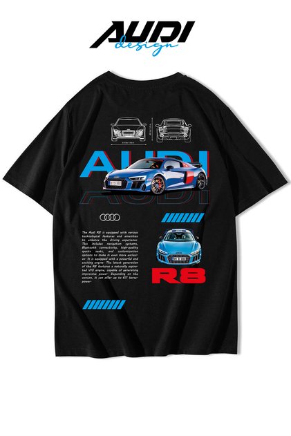 Ουνισέξ Μπλουζάκι Oversize Σχεδιασμού Μπλε Audi R8