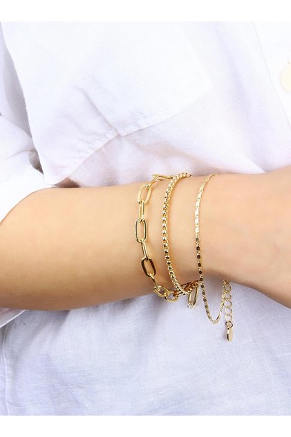 Triple Chain Combin Bracelet