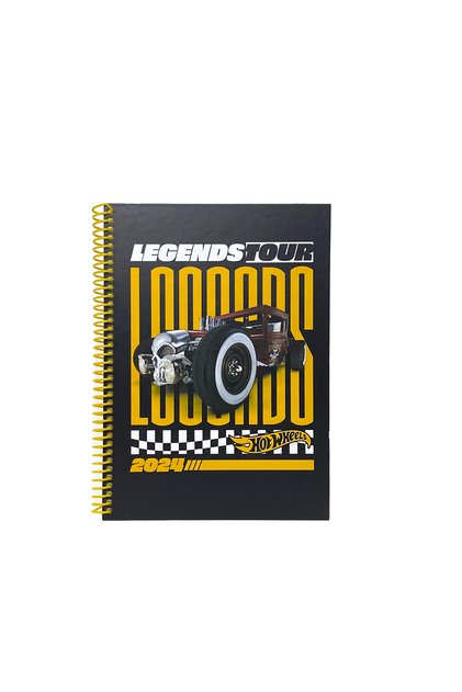 Legends Tour Spiral Bound Hardcover Checkered Notebook 24X17Cm - 96 Sheets