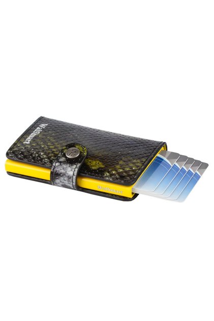 Mini Snakeskin Leather Wallet with Smart Mechanism
