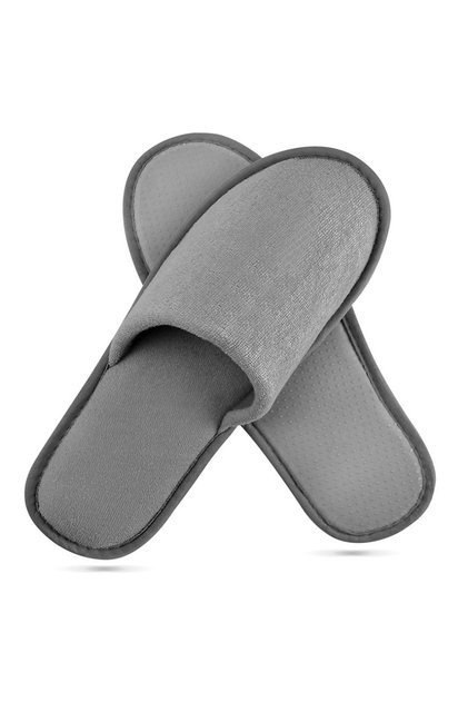 Papuci Hotel Model Praga – Culoare Gri, Talpa Grosime 5 Mm, Marime Universala