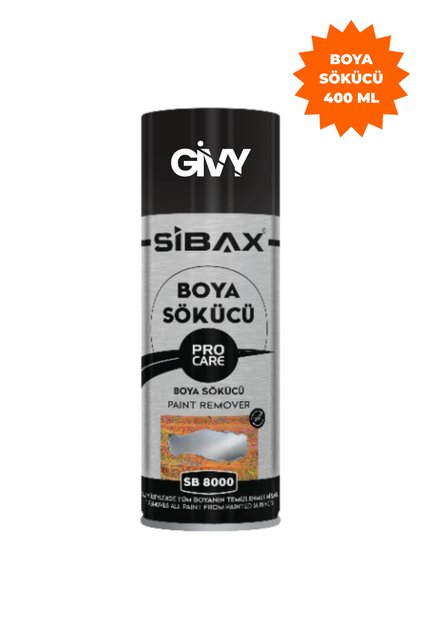 Sibax Boya Sökücü Sprey 400 ml | Solvent Bazlı, Vernik ve Yapıştırıcı Temizleyici SB8000