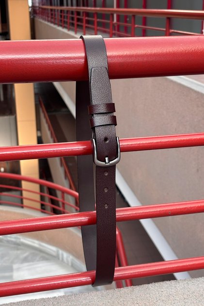 Men'S, Genuine Leather, 3 cm Thin, Old Money Culture, Silver Plated Buckle, Black Belt Kmr02