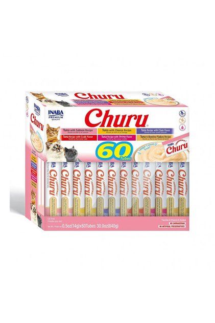 Churu Tuna Variety Megabox Lickable Cat Treats - 14g x 60 pcs