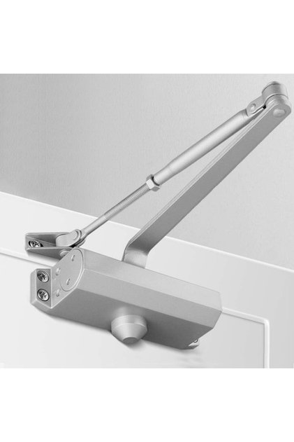 Silver door closer