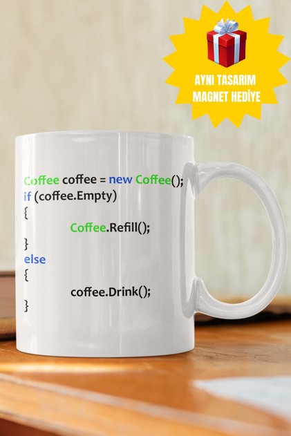 Coffee Yazılımcı Mühendis Java Eğlenceli Hediye Baskılı Kupa Bardak