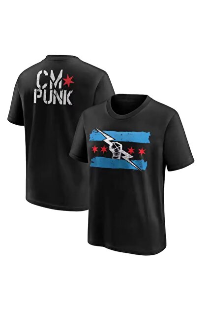 Cm Punk Hell Froze over Printed Cotton T-Shirt