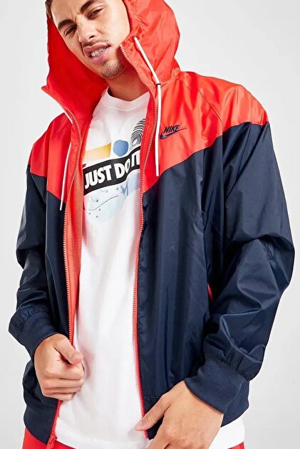 red and navy nike windbreaker