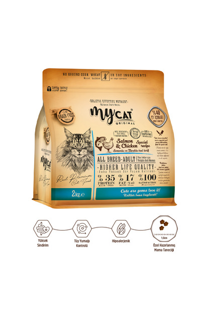 My Cat Mycat Az Tahıllı Urinary Tavuk Etli Yetişkin Kedi Maması