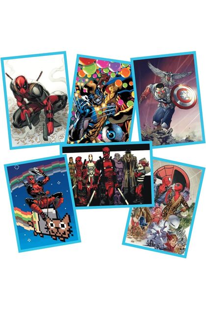 Marvel Deadpool Sticker Collection – Kit De Démarrage – Album 48 Pages, 6 Paquets + 2 Cartes – 128 Stickers
