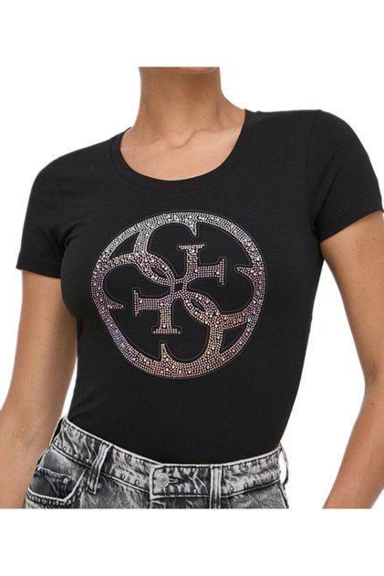 Tricou damă GUESS SS CN 4G LOGO TEE, negru