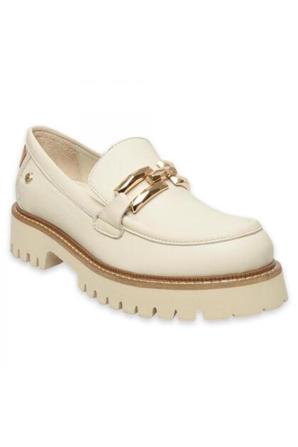 D25ya-3695 Kadın Deri Loafer Ayakkabı