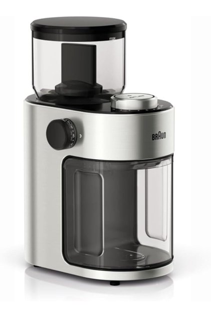 Coffee Grinder, 110W, 220g Bean Container Capacity, 15 grind Setting, Drip Filter, Overheat Protection, KG7070, Silver