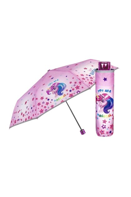 Umbrelă roz, Perletti, Unicorn, 50 cm, Colecția Cool Kids
