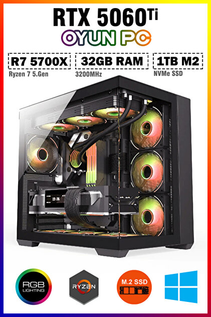 Zeiron Damage X12 Ryzen 7 5700X 32GB 1TB NVMe M.2 SSD RTX4060 Ti