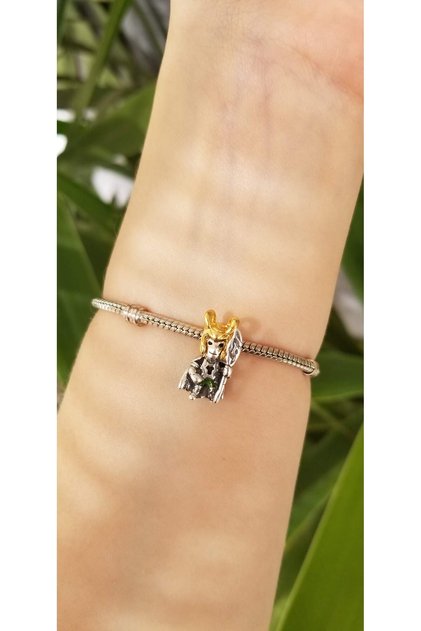 Gümüş Loki Süper Kahraman Charm Moments Bilekliklere Uyumlu