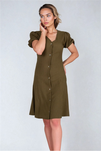 Women S Wrap V-Neck Dress - Relaxed and Modern Fit / Different Color Options