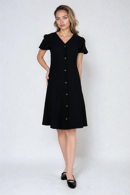 Women S Wrap V-Neck Dress - Relaxed and Modern Fit / Different Color Options