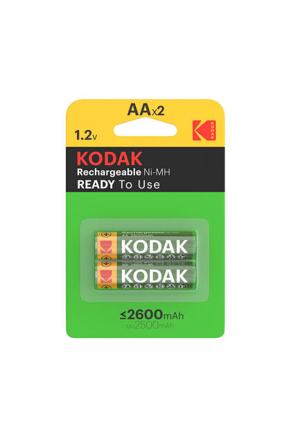 Kodak AA 2-Cells 2600mAh Ni-MH 1.2V HR6 - MN1500 Rechargeable Batteries