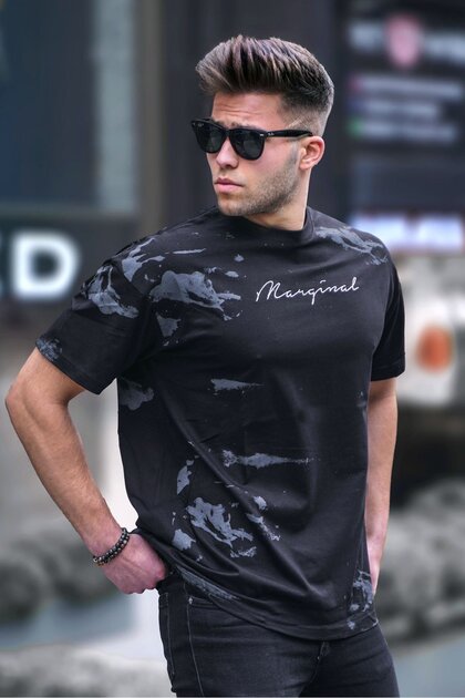 Black Over Fit Men's T-Shirt 5207