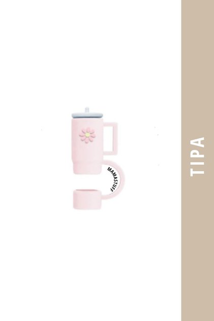 Silicone Stopper - Pink Thermos Shaped