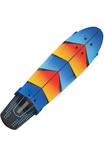 Penny Board Hawaii Surfing, διπλή εκτύπωση 26", πλαίσιο αλουμινίου 26", 100kg, μπλε ζάντες