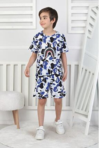 AXXAN Bape Shorts T-Shirt Two-Piece Suit Boy's Shorts Suit Girl's